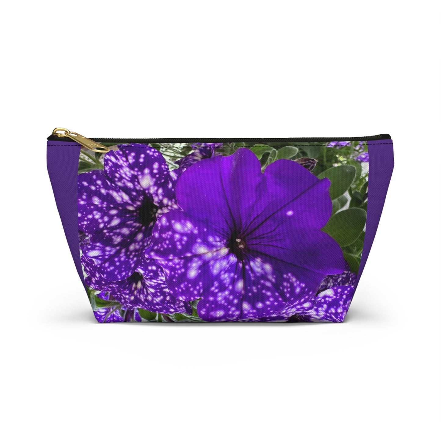 Purple Flower Pouch w T-bottom (Custom Creations By Catelyn) PURPLE