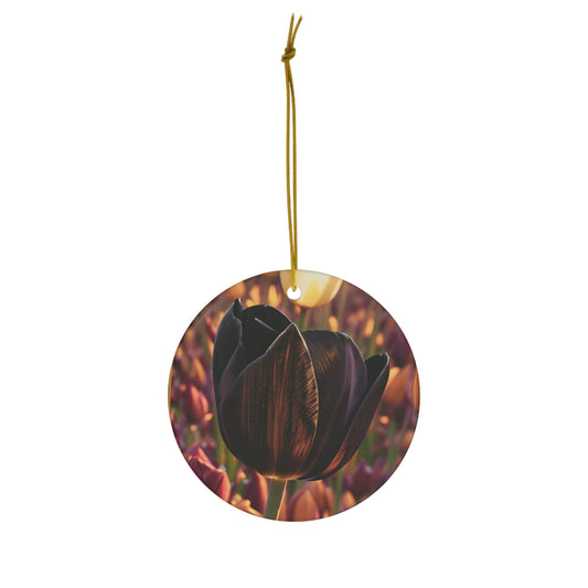 Purple Tulip Ceramic Ornament (SP Photography Collection)