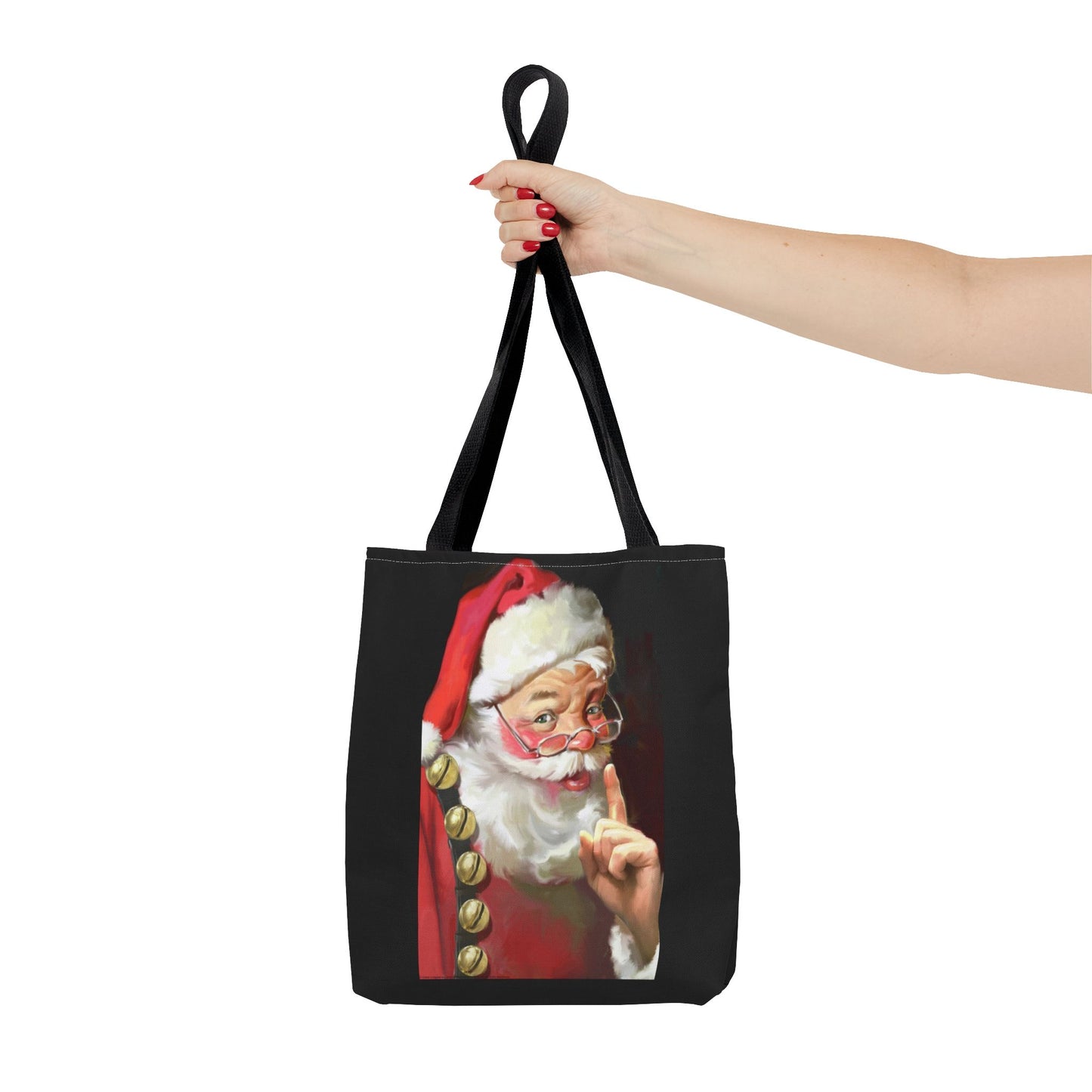 Quite Santa Tote Bag (ai B & J Collections) BLACK