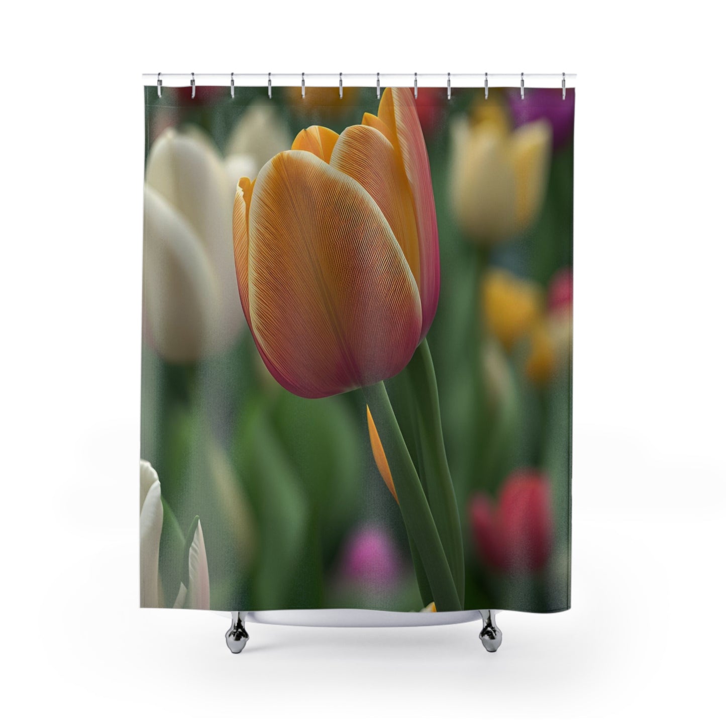 Orange Tulip Polyester Shower Curtain (SP Photography Collection)