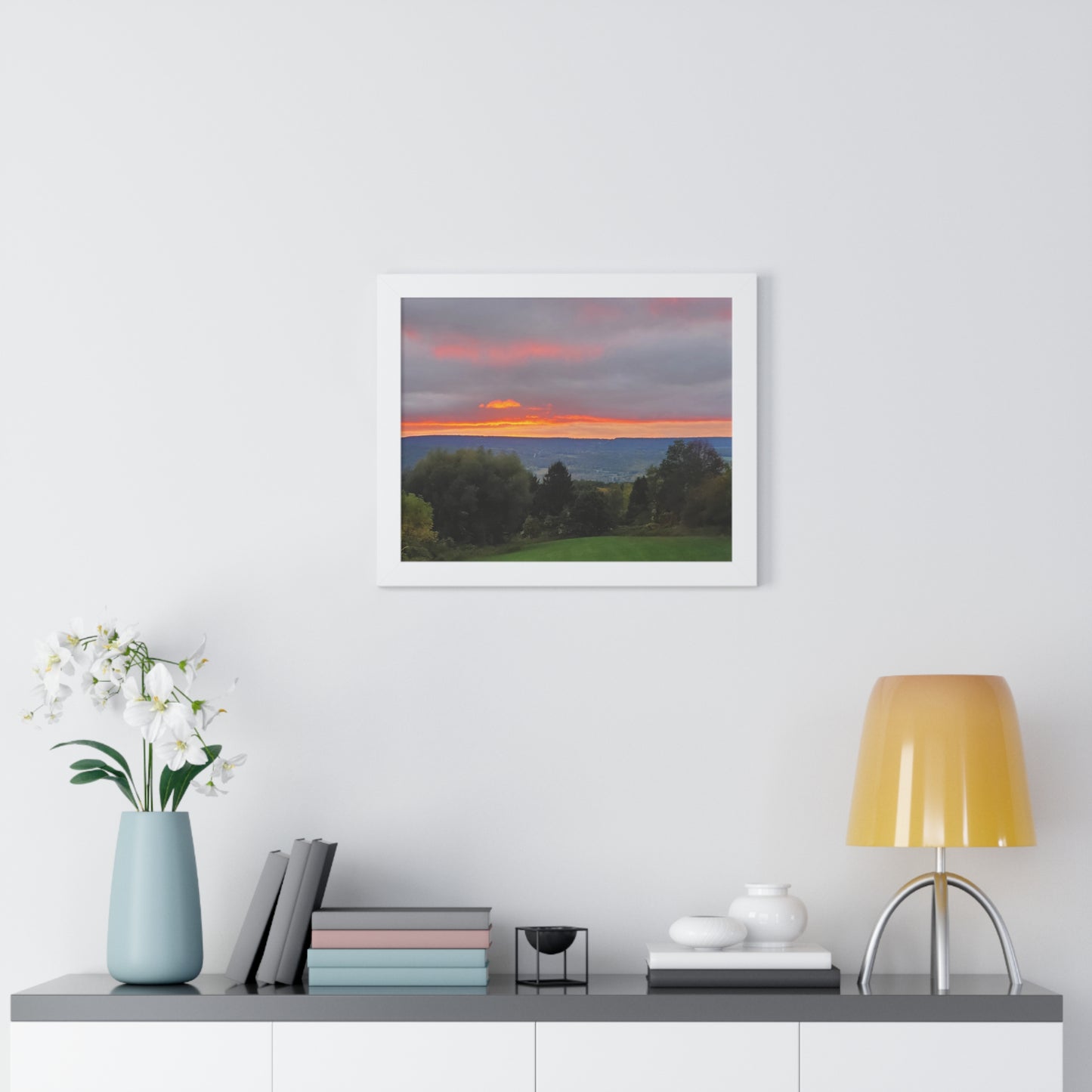 Purple Sunset Framed Horizontal Poster (B & J Collections)