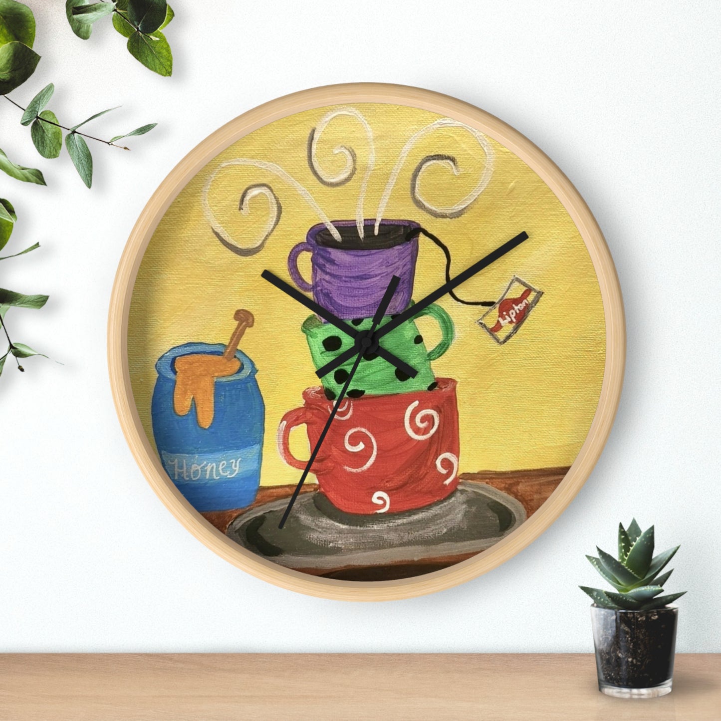 Cup Of Tea Wall Clock (Brookson Collection)