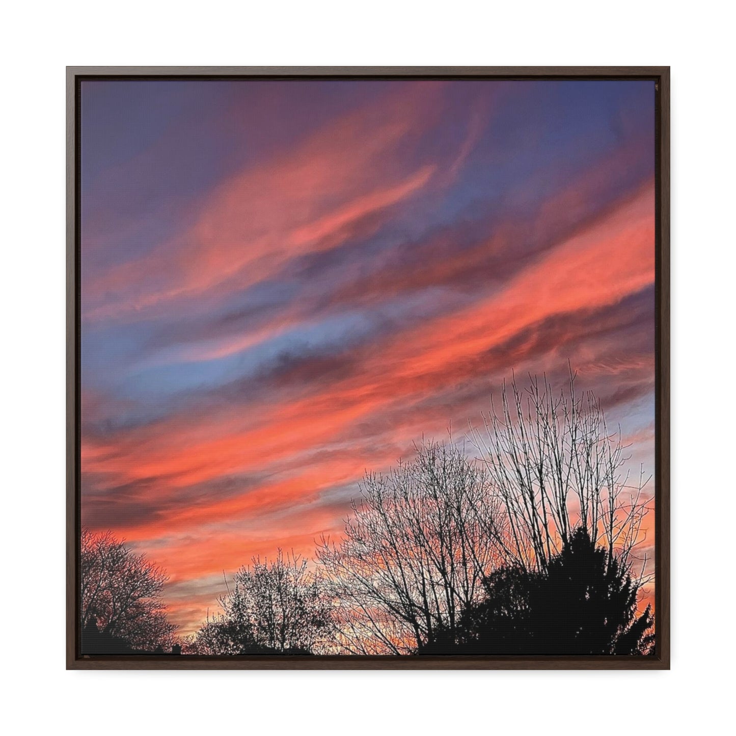 Pink Sky Canvas Wraps, Square Frame (B & J Collections)