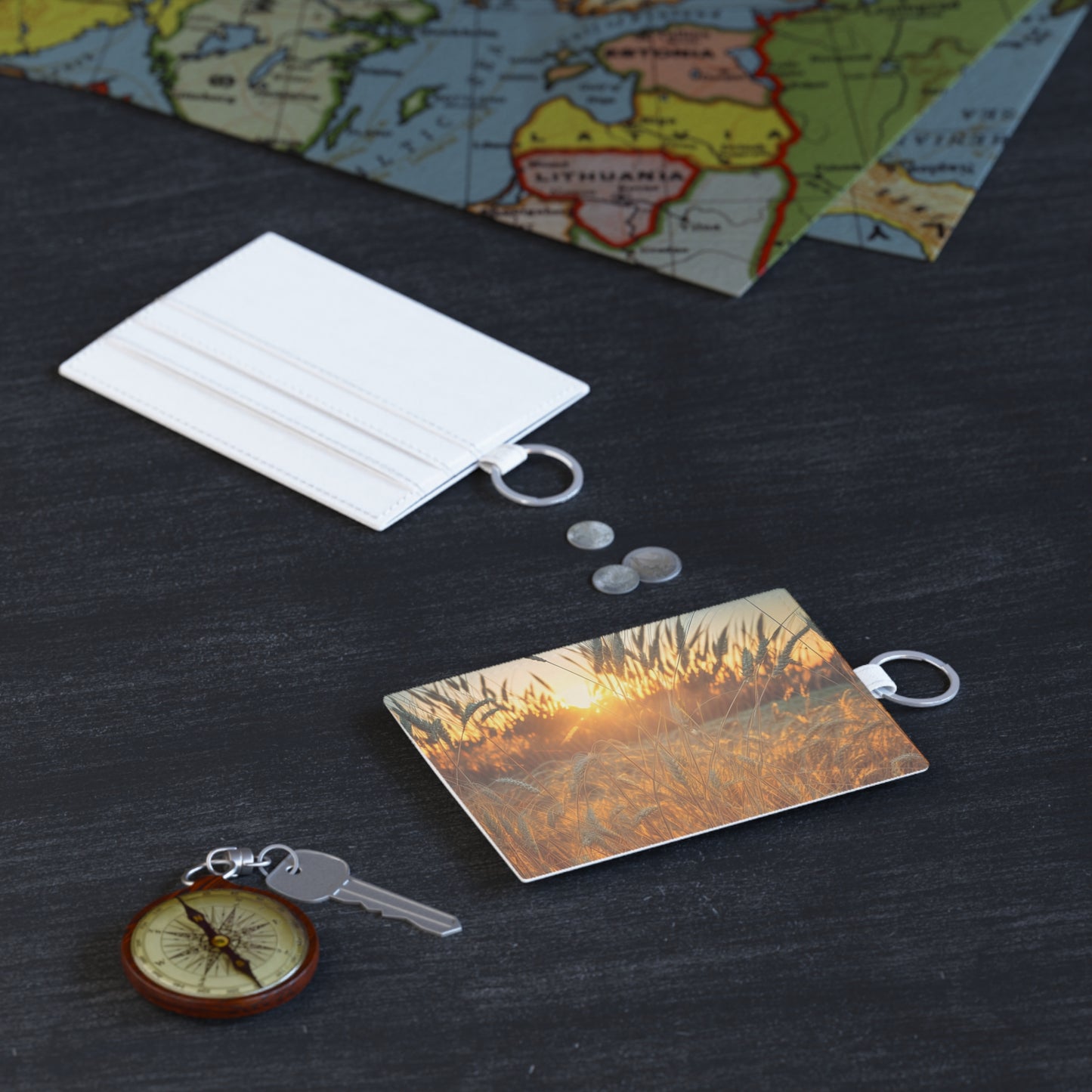 Golden Wheat Leather Card Holder (SP Photography Collection)