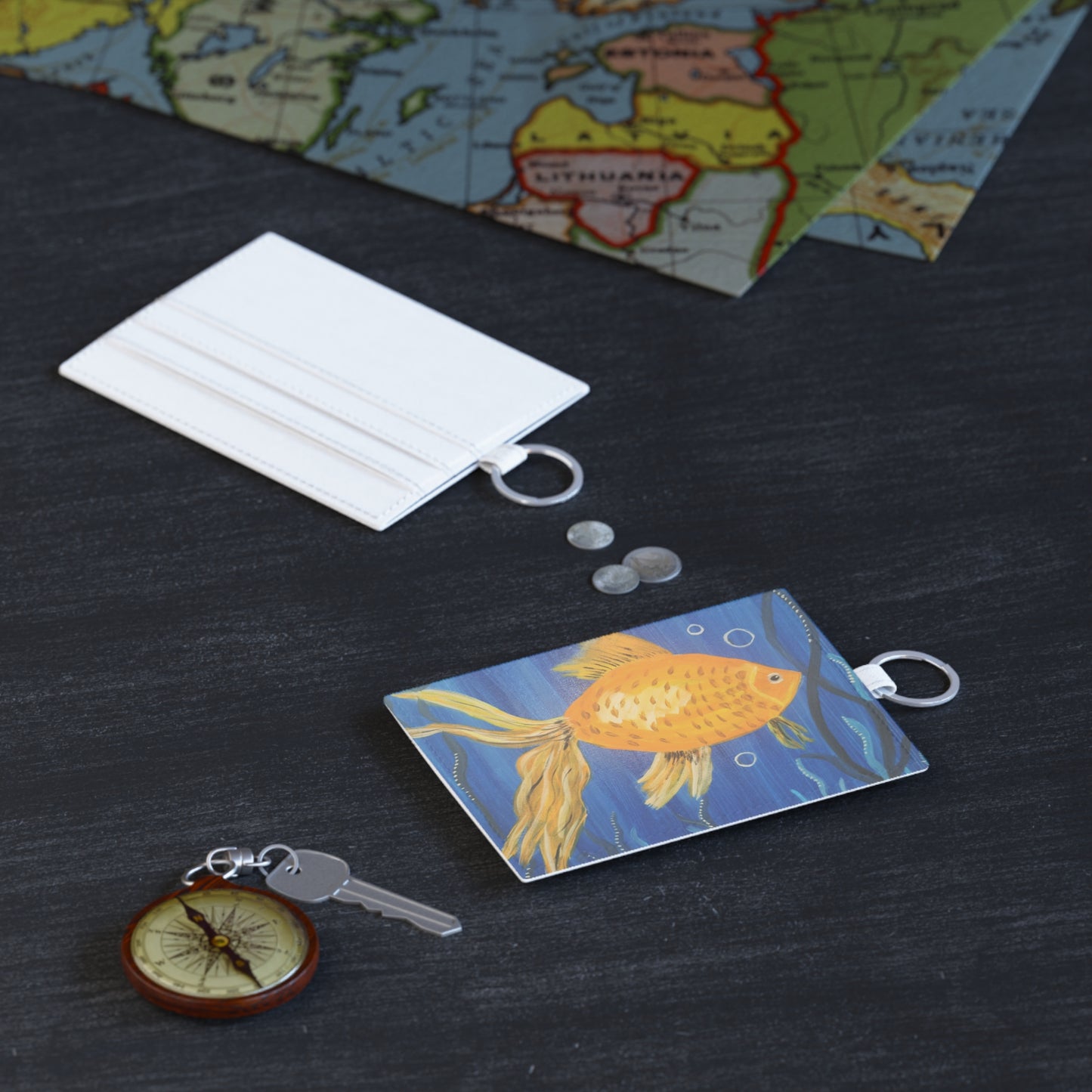 Goldfish Saffiano Leather Card Holder (Brookson Collection)