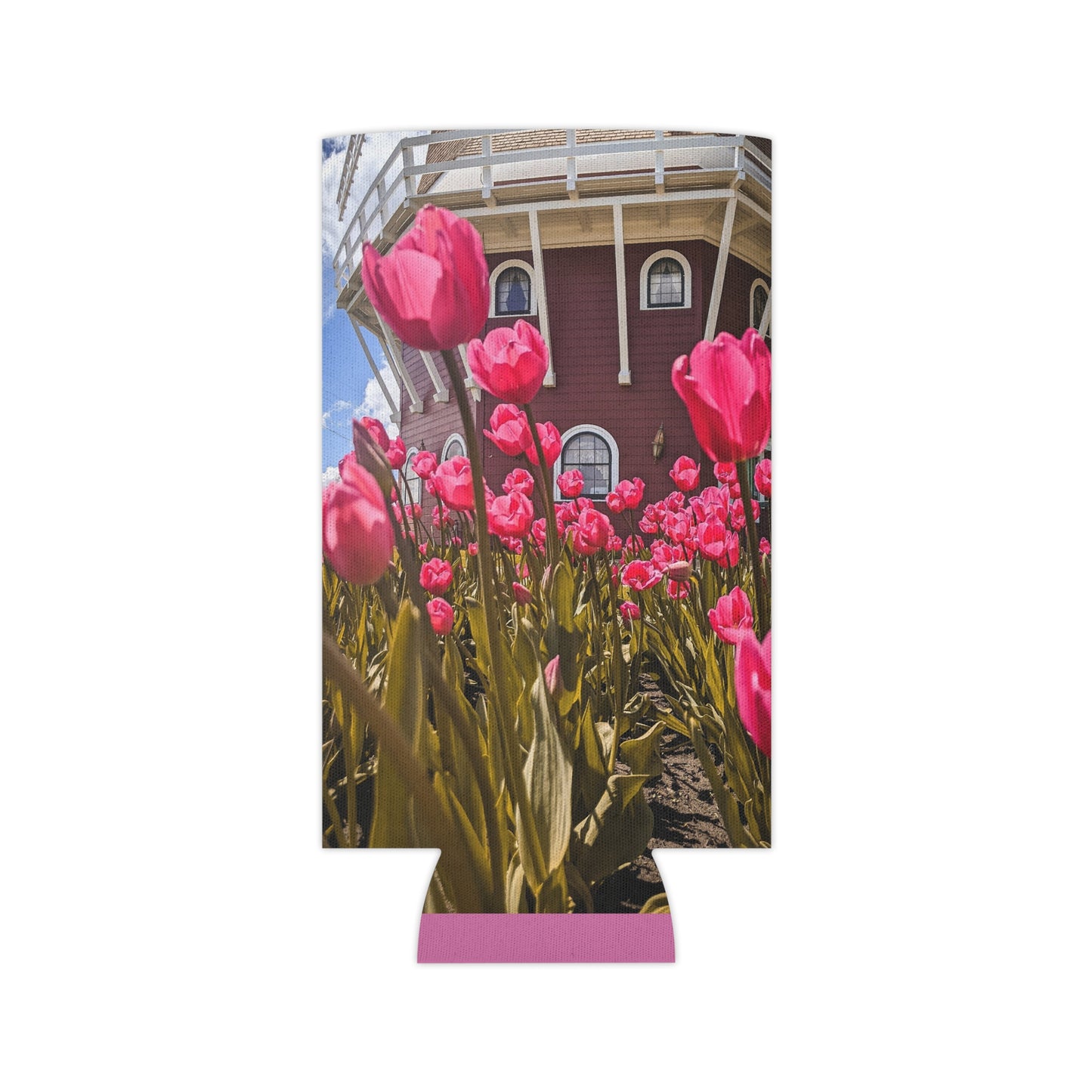 Windmill Pink Tulip Can Slim Cooler Sleeve (SP Photography Collection) PINK