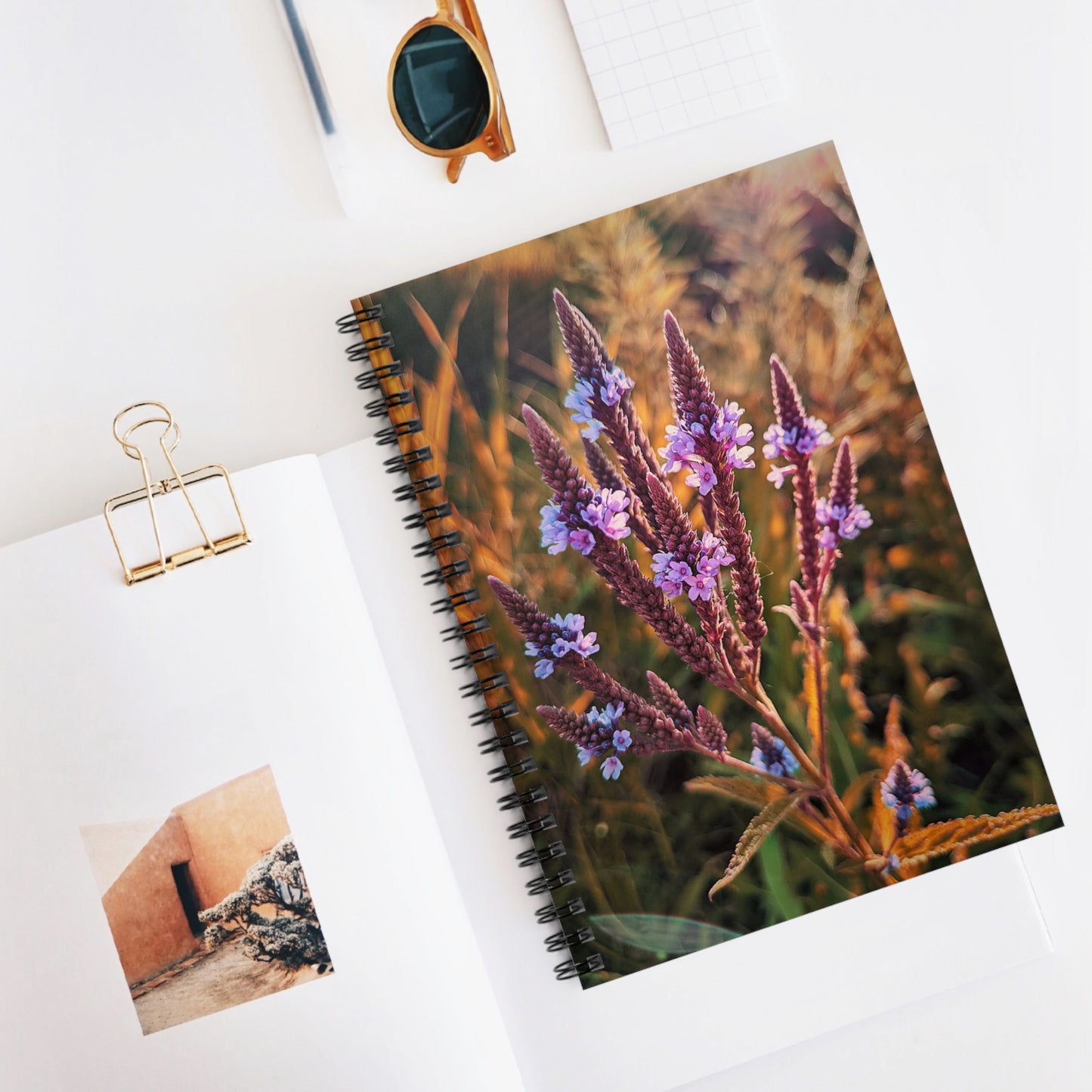 Purple Fields Spiral Notebook - Ruled Line (SP Photography Collection)