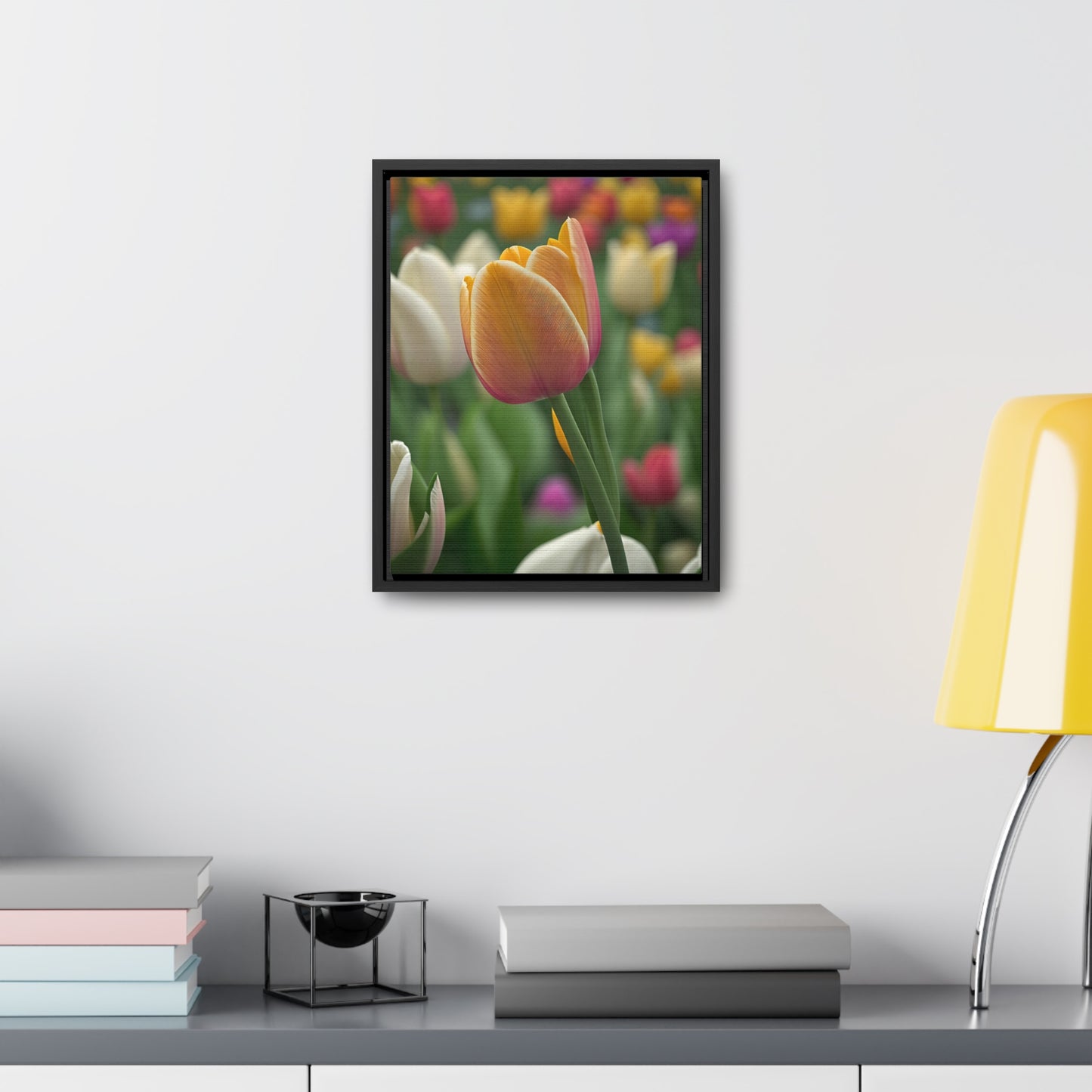 Orange Tulip Canvas Wraps, Vertical Frame (SP Photography Collection)