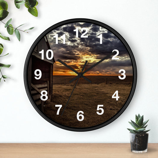 Gray Skies Wall Clock (SP Photography Collection)