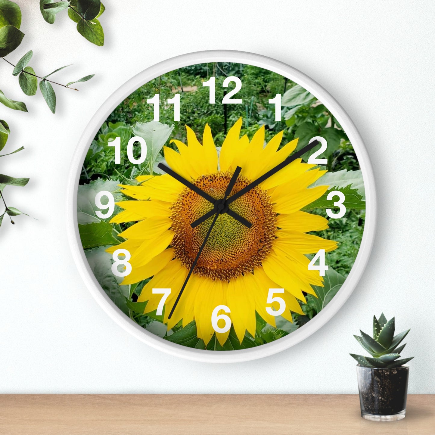 Yellow Sunflower Wall Clock (Enchanted Exposures By Tammy Lyne)