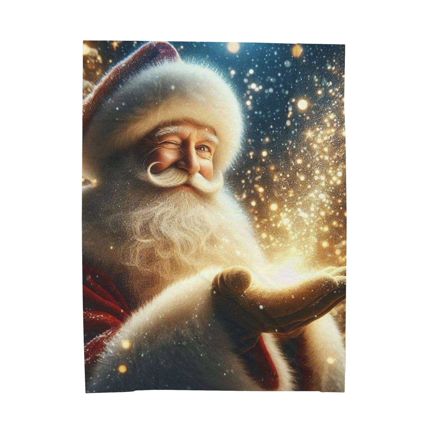 Santa Magic Velveteen Plush Blanket (ai B & J Collections)