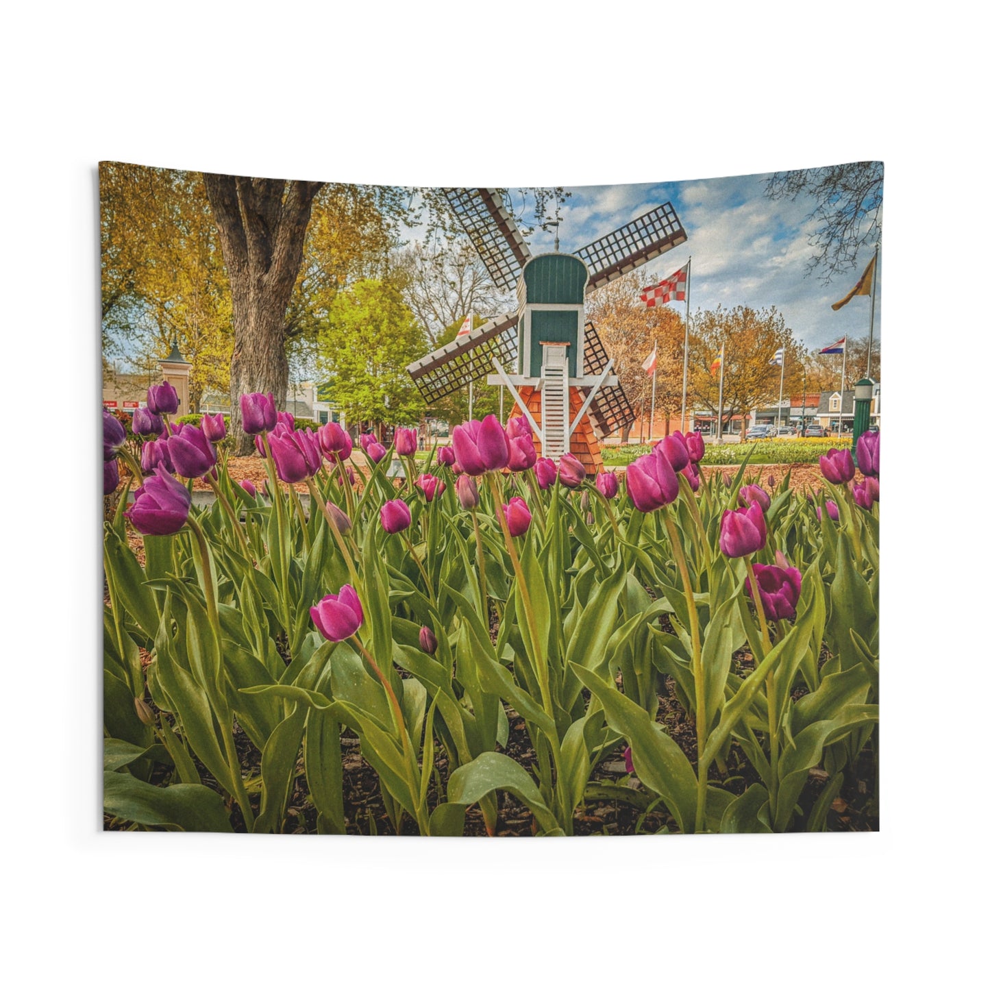 Windmill Tulip Wall Tapestries (SP Photography Collection)