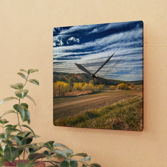 Dirt Road Acrylic Wall Clock (SP Photography Collection)