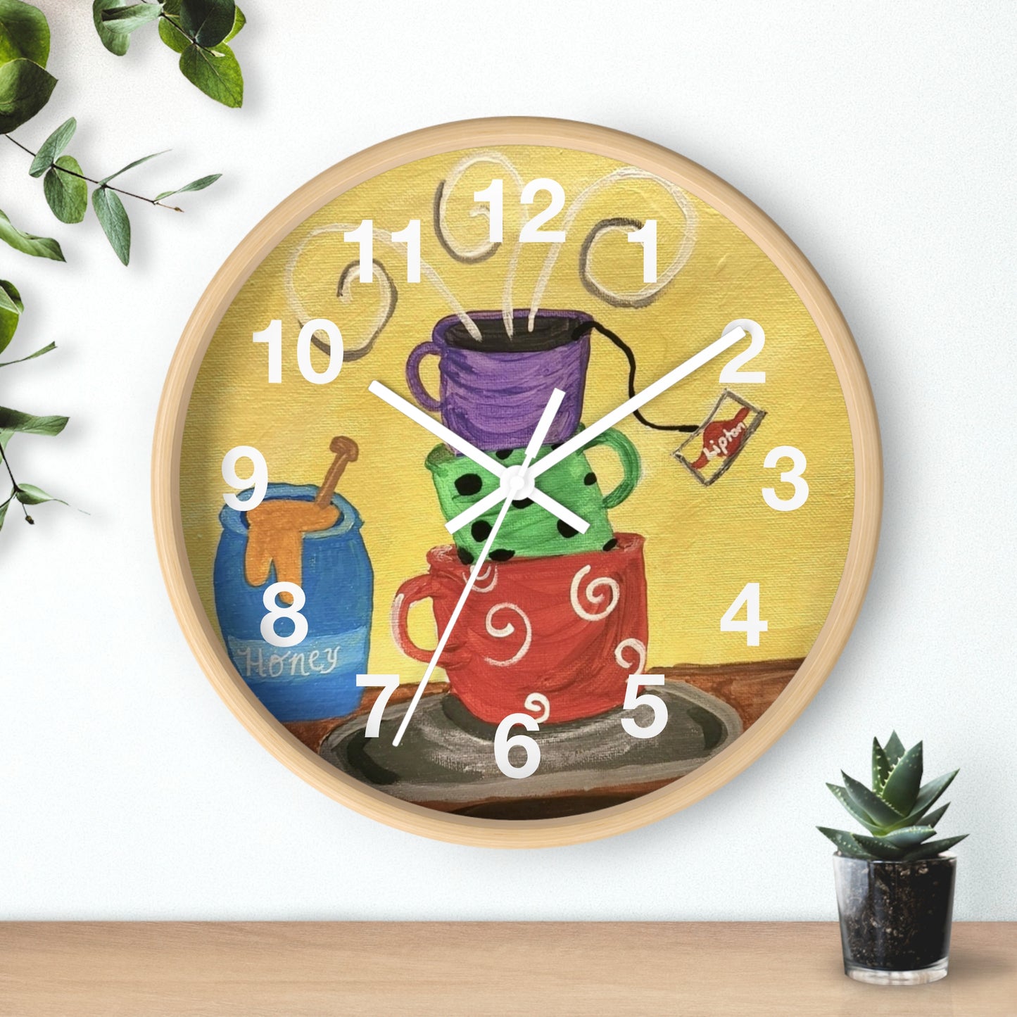 Cup Of Tea Wall Clock (Brookson Collection)