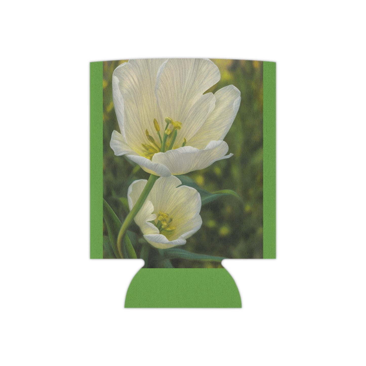 White Tulip Can Cooler (SP Photography Collection) GREEN