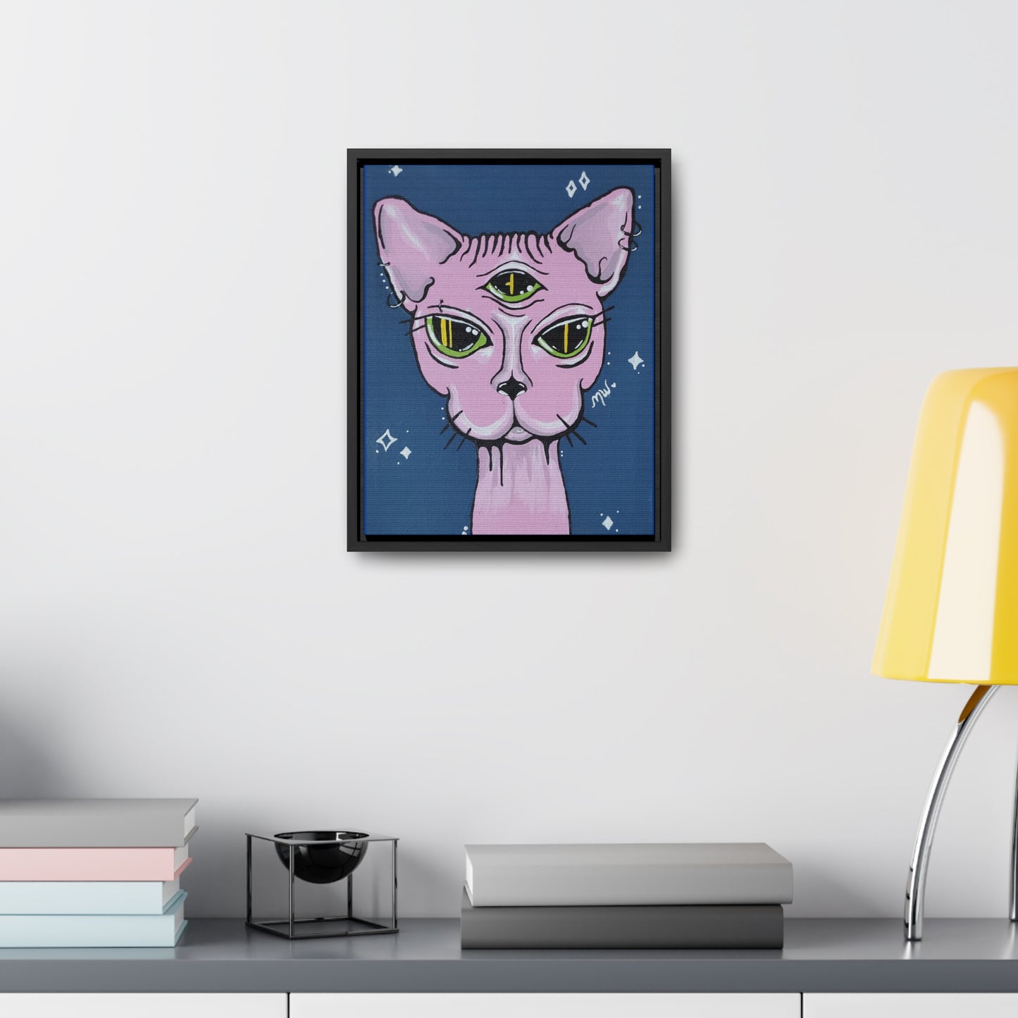 Madame Feline Canvas Wraps, Vertical Frame (Peculiar Paintings Collection)