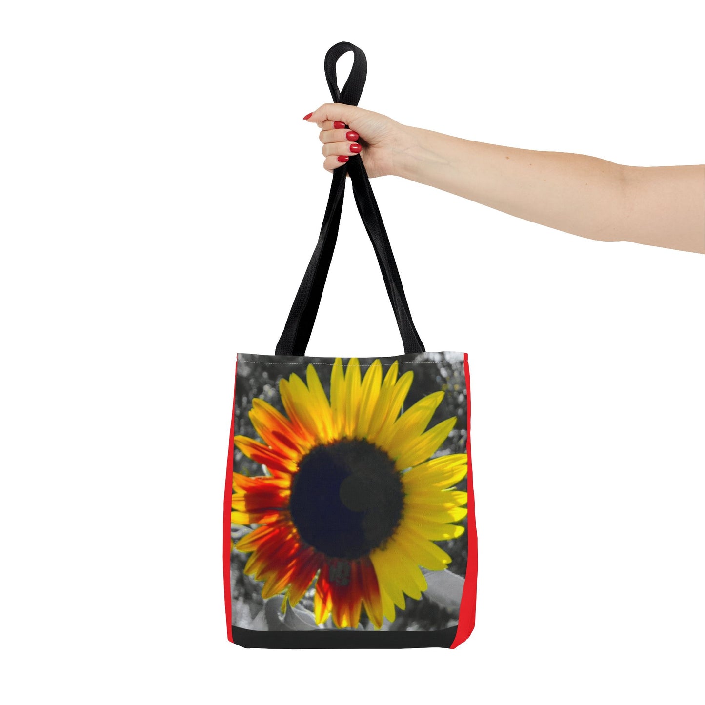 Mixed Sunflower Butterfly Tote Bag (Enchanted Exposures By Tammy Lyne) RED