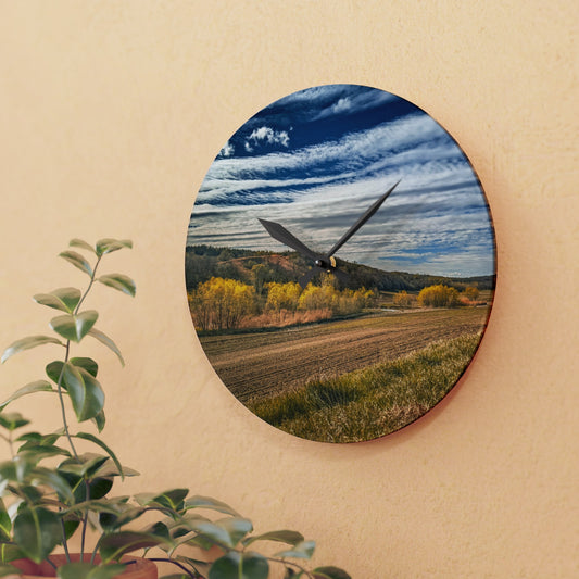 Dirt Road Sky Acrylic Wall Clock(SP Photography Collection)