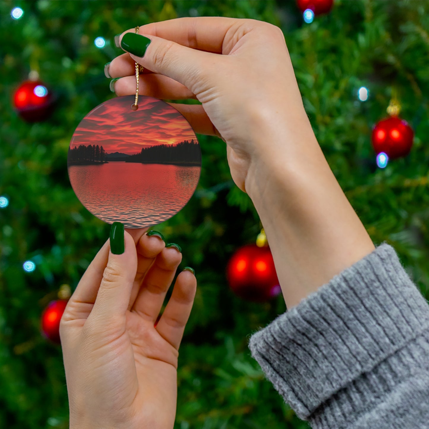 Red Sunset Ornament (SP Photography Collection)