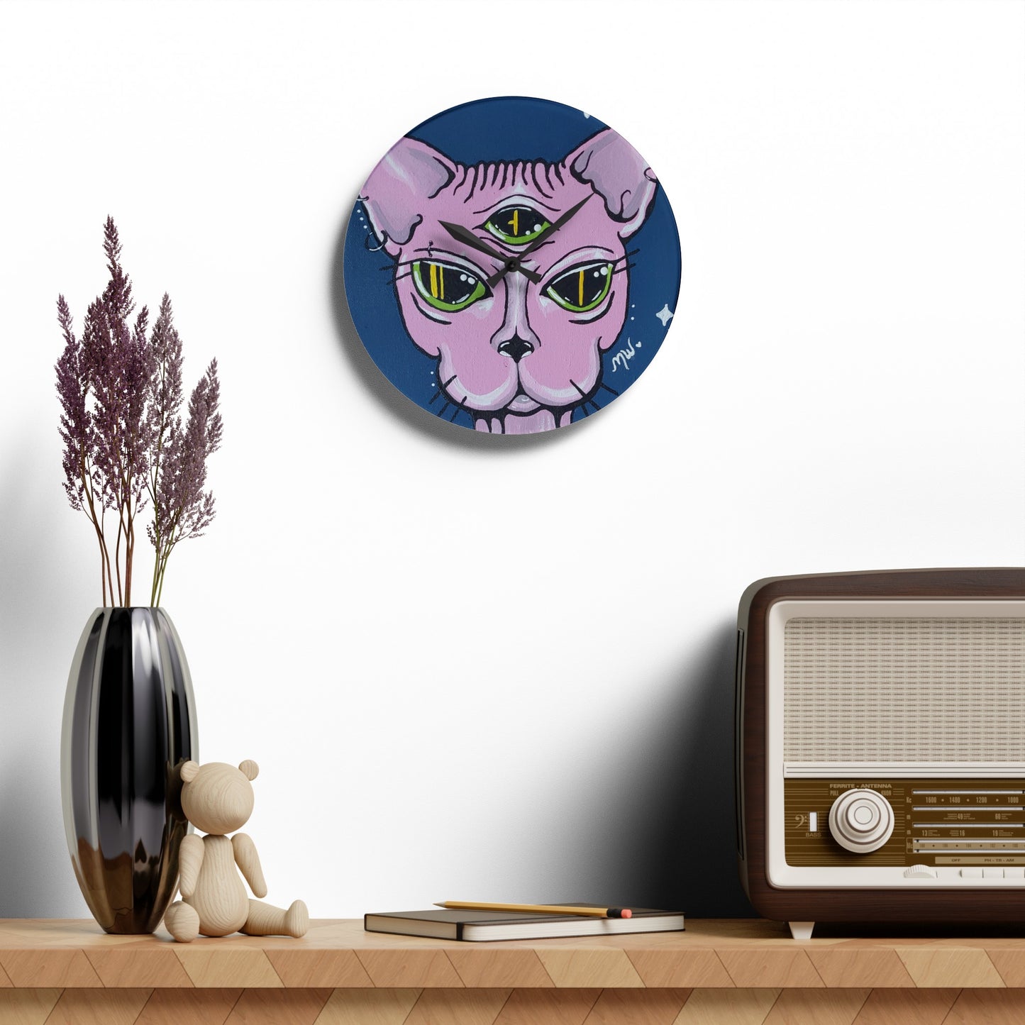 Madame Feline Wall Clock (Peculiar Paintings Collection)