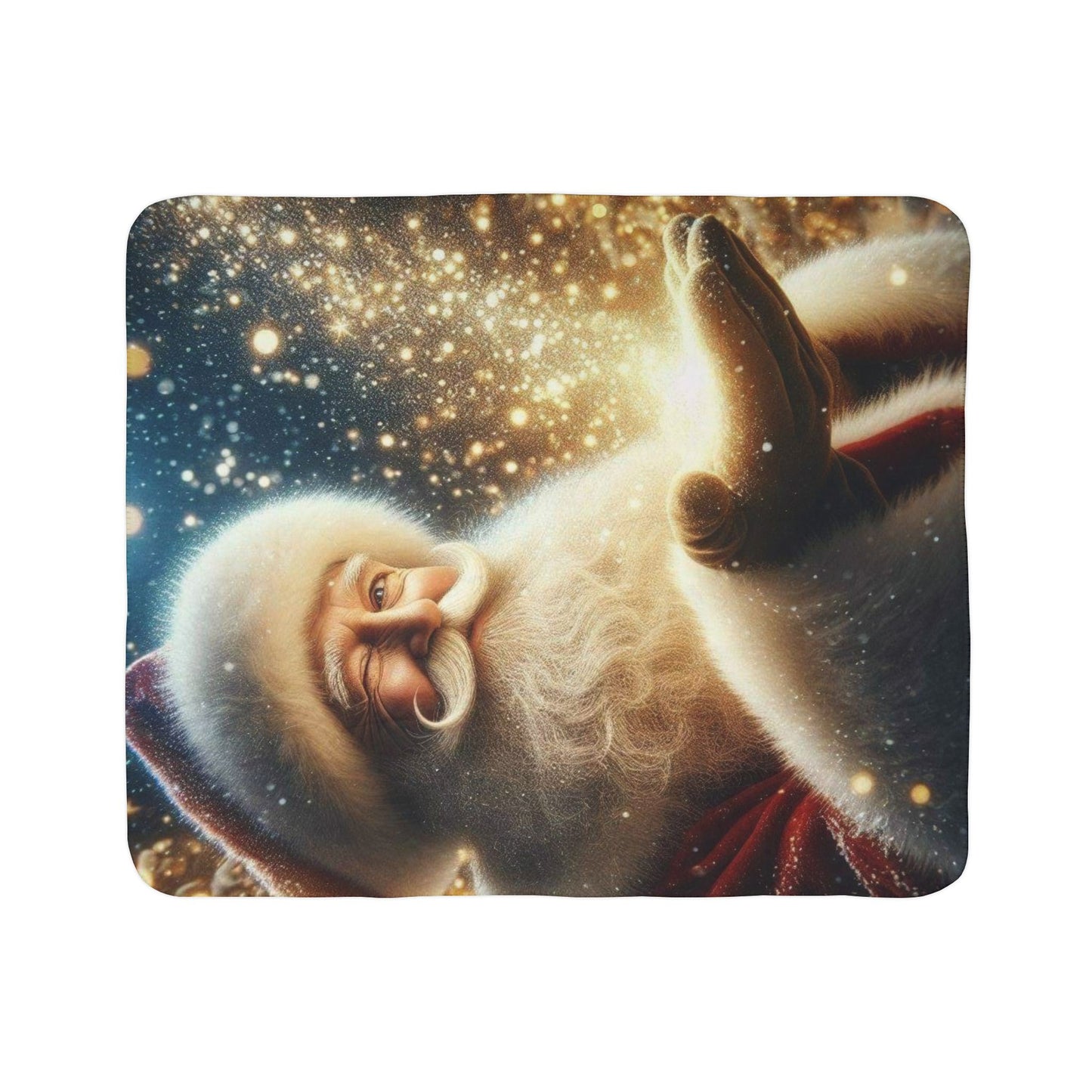 Santa Magic Fleece Sherpa Blanket (ai B & J Collections)