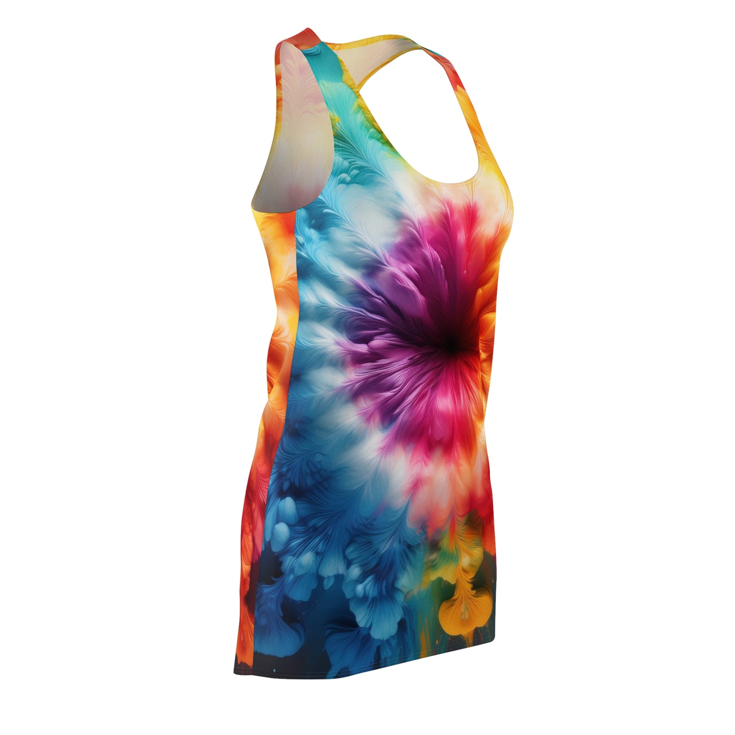 Cloud tie dye Women's Cut & Sew Racerback Dress (ai B & J Collections)