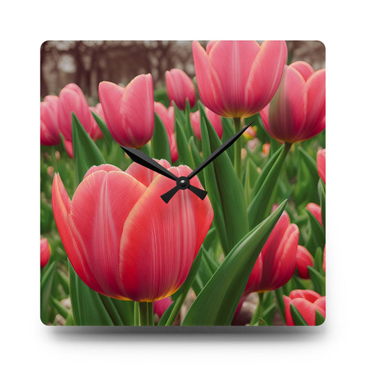 Tulips Acrylic Wall Clock (SP Photagrapy Collection)