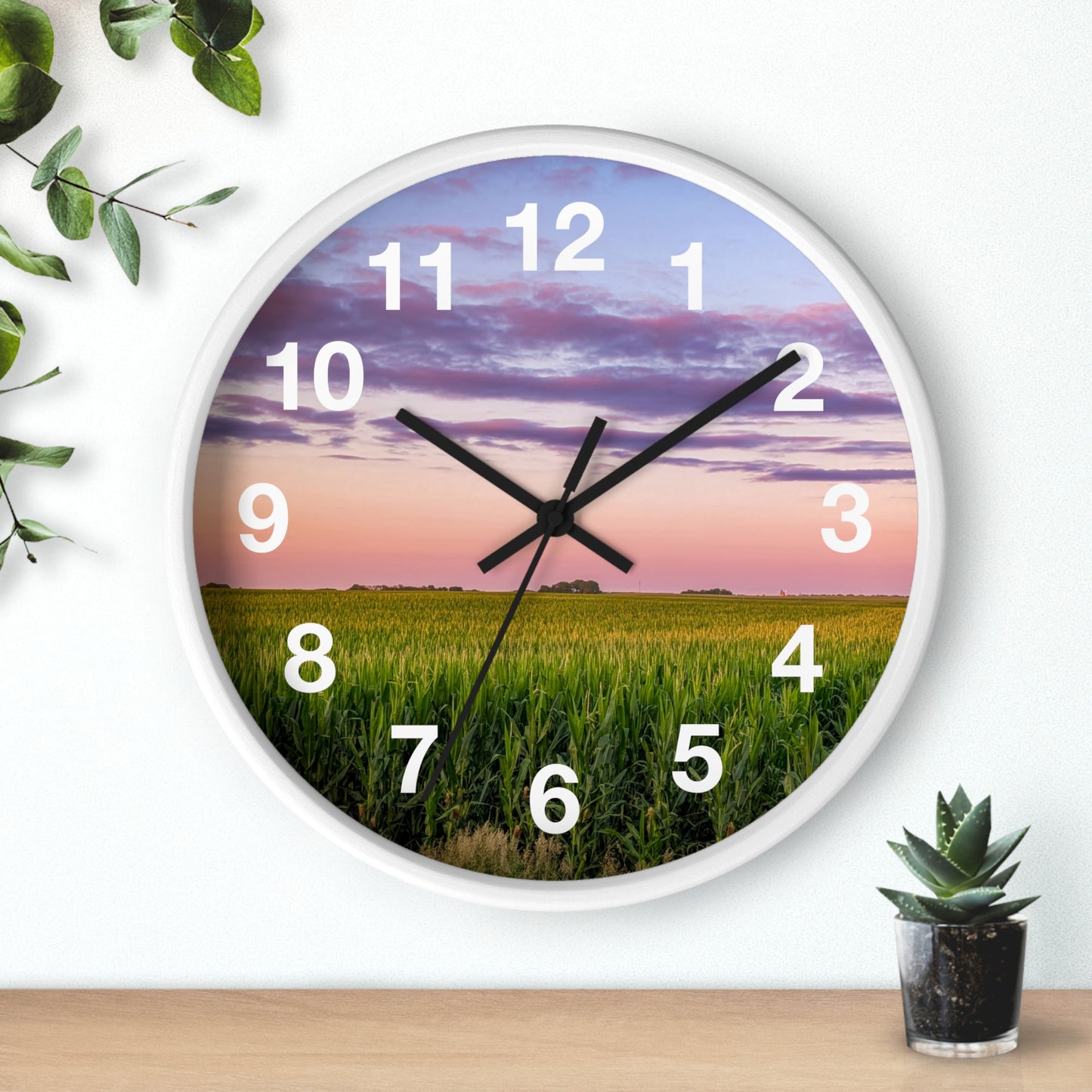 Corn Field Sunset Clock (SP Photography Collection)