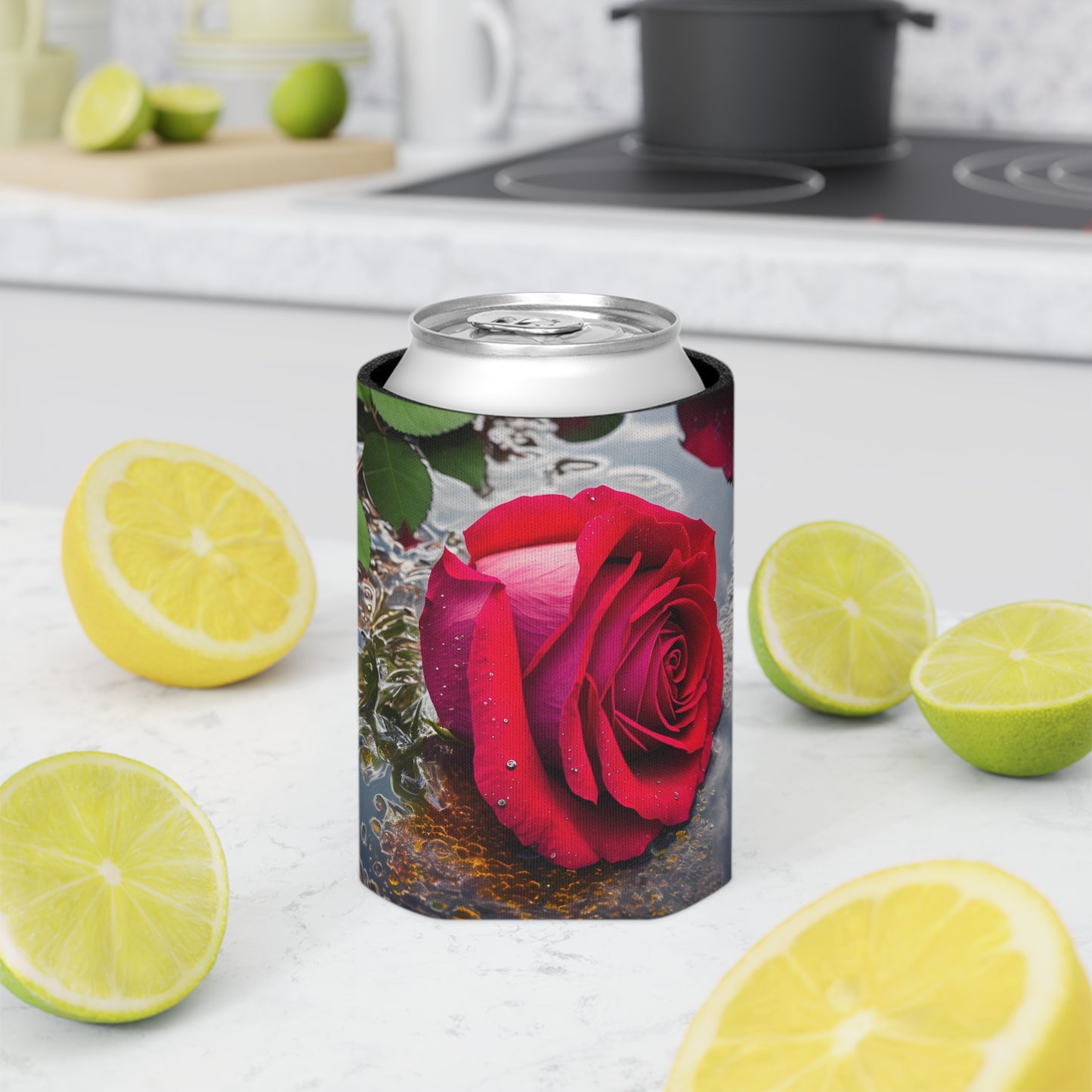 Red Rose Regular Can Cooler Sleeve (SP Photography Collection) RED