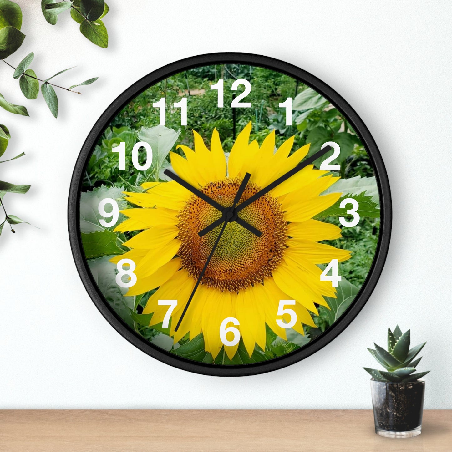 Yellow Sunflower Wall Clock (Enchanted Exposures By Tammy Lyne)