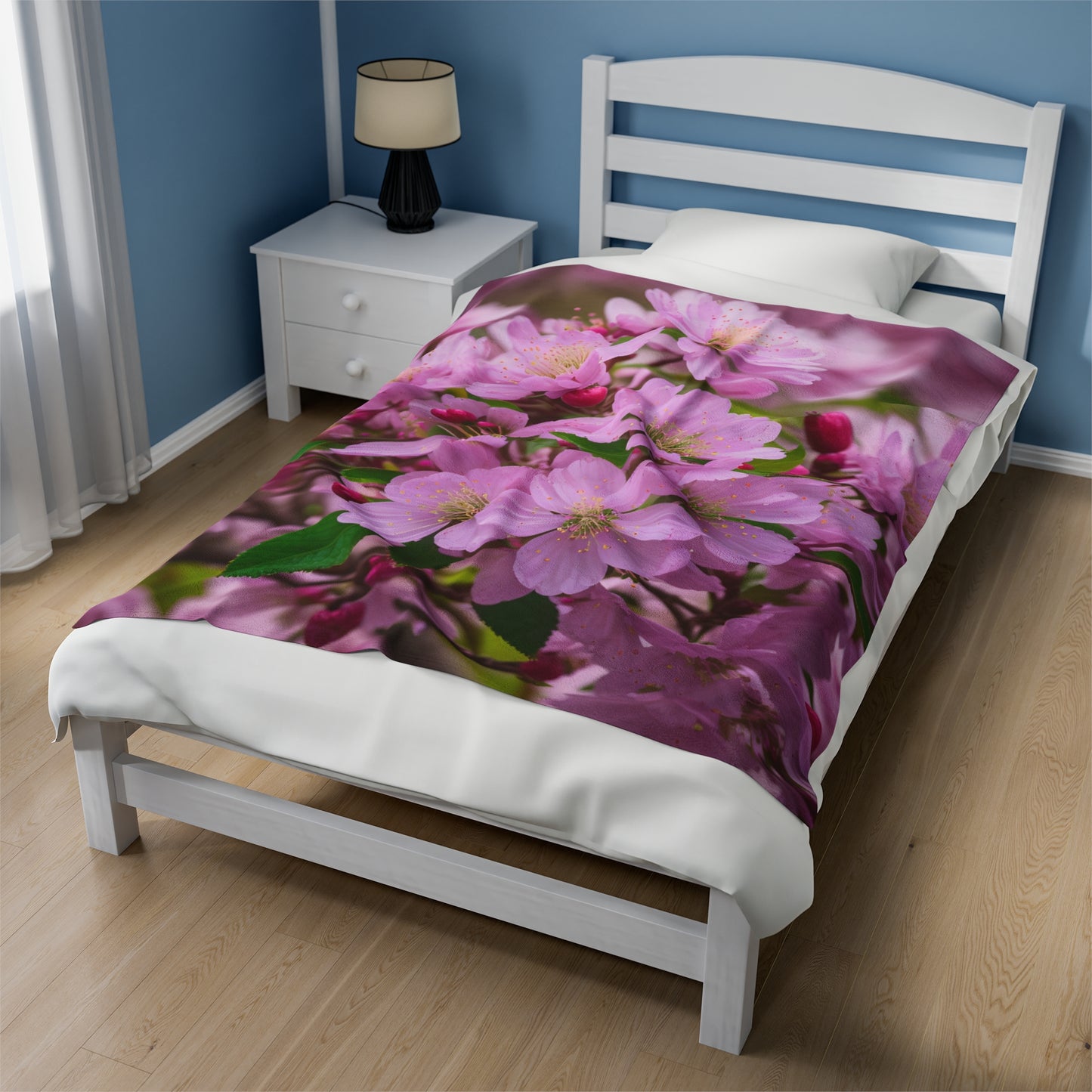 Cherry Blossom Velveteen Plush Blanket (SP Photography Collection)