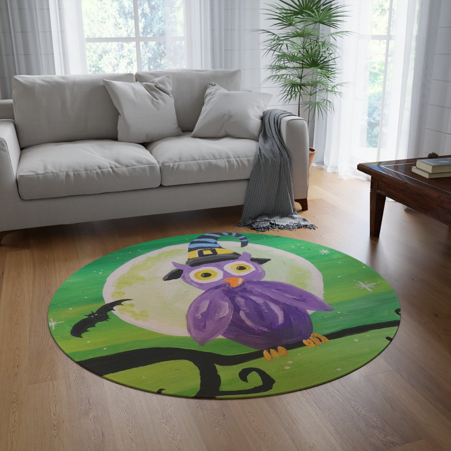 Night Owl Round Rug (Brookson Collection)