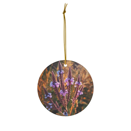 Purple Field Ceramic Ornament (SP Photography Collection)