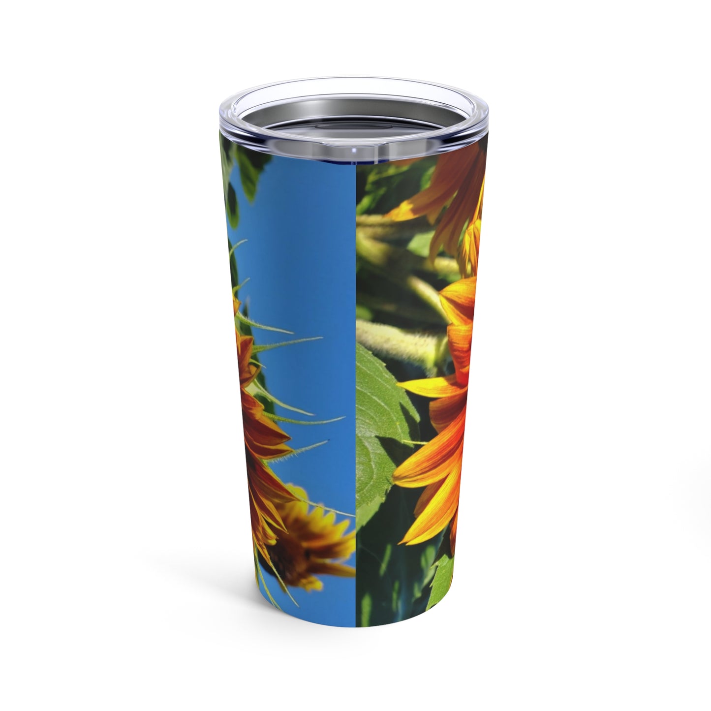 Bumble Bee Sunflower Tumbler 20oz (Enchanted Exposures By Tammy Lyne Collection) BLUE