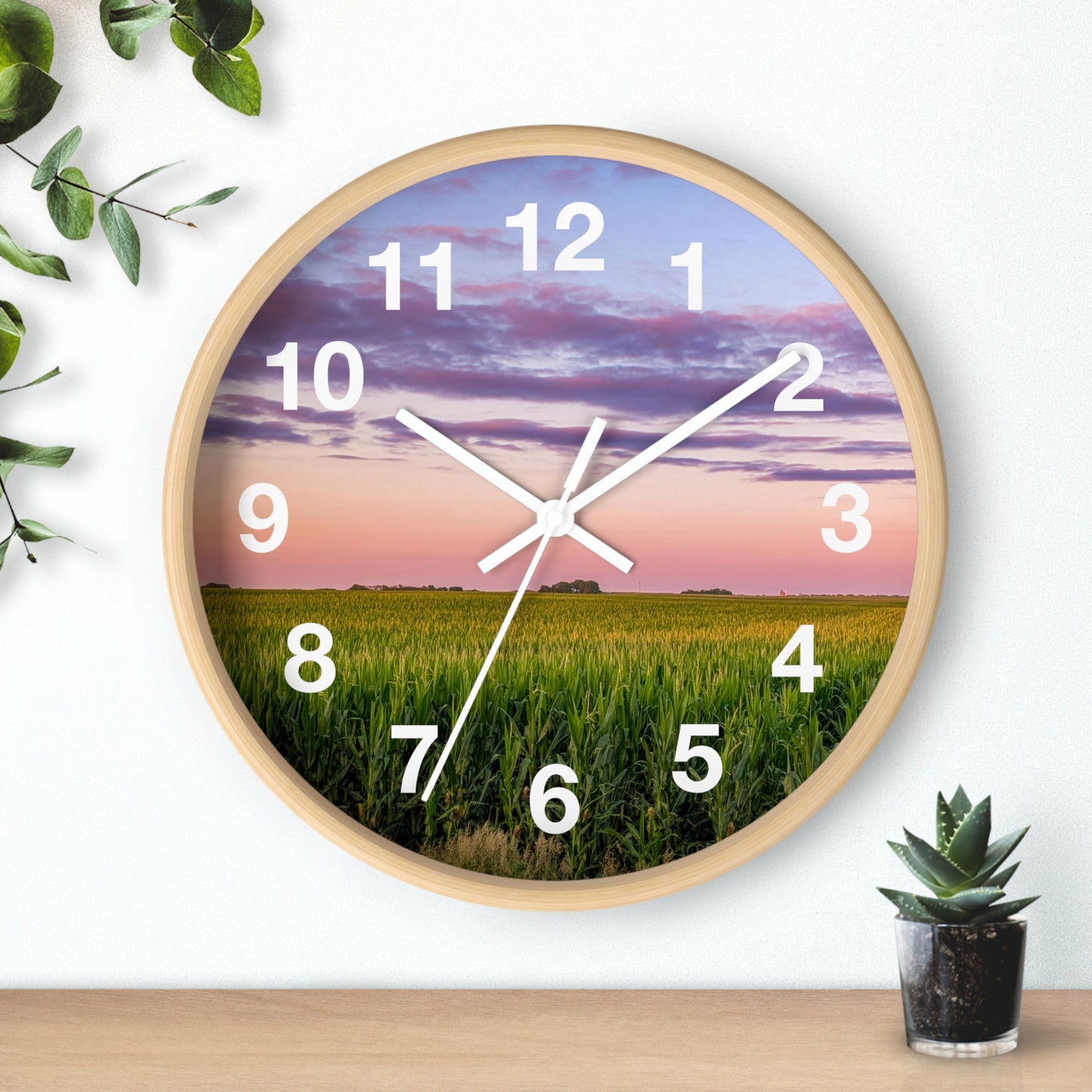 Corn Field Sunset Clock (SP Photography Collection)