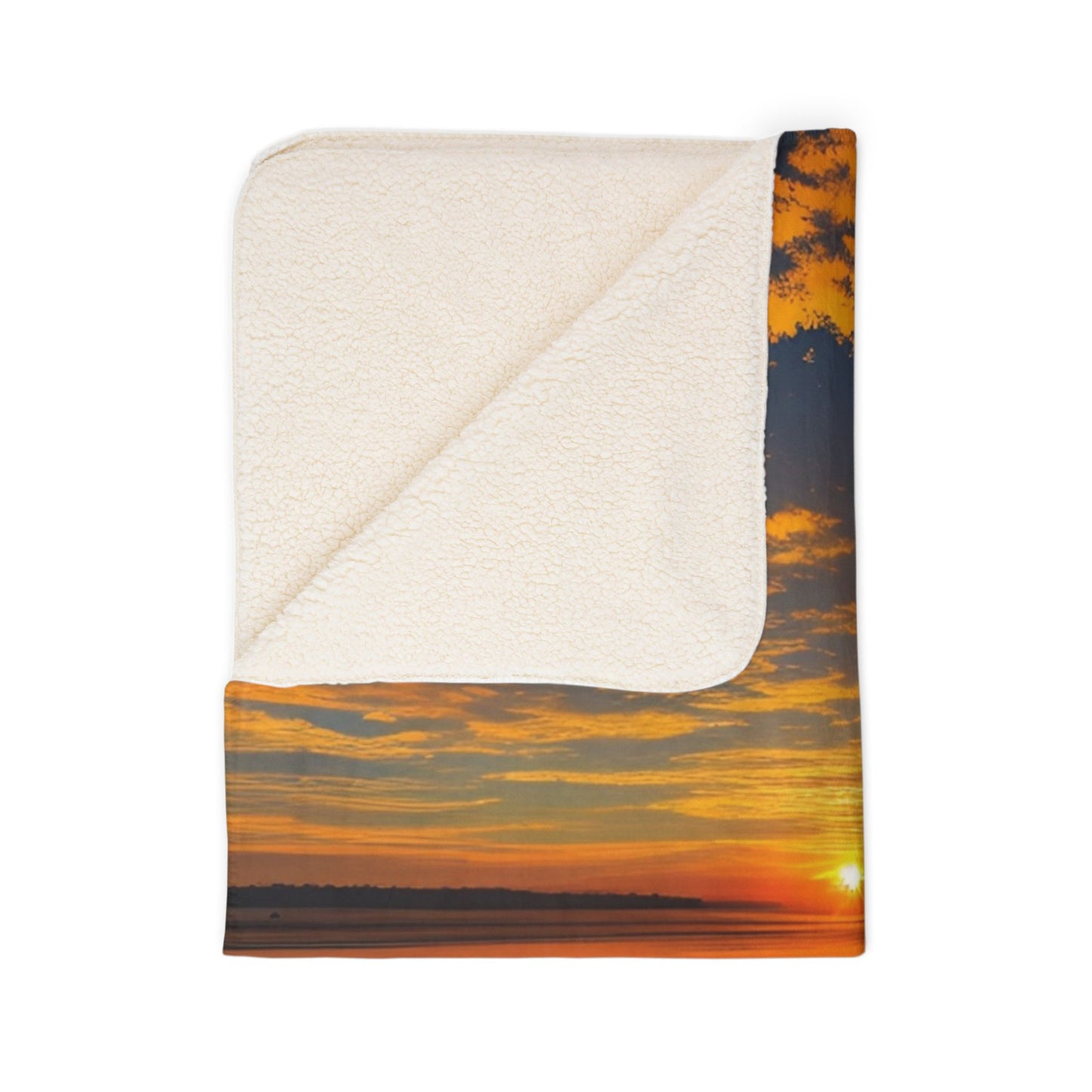 Orange Skies Fleece Sherpa Blanket (SP Photography Collection)