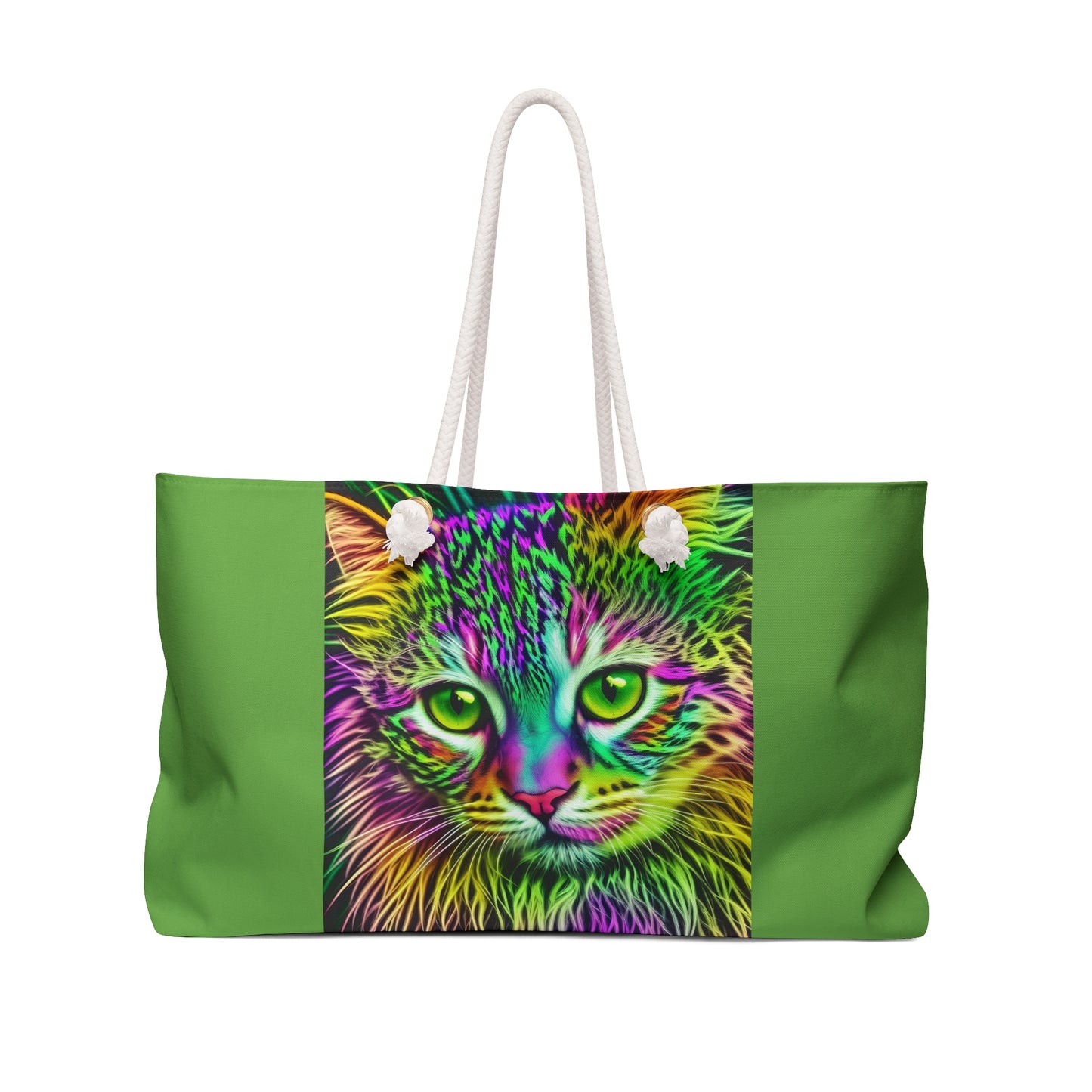 Colorful Kitty Weekender Bag (SP Photography) GREEN