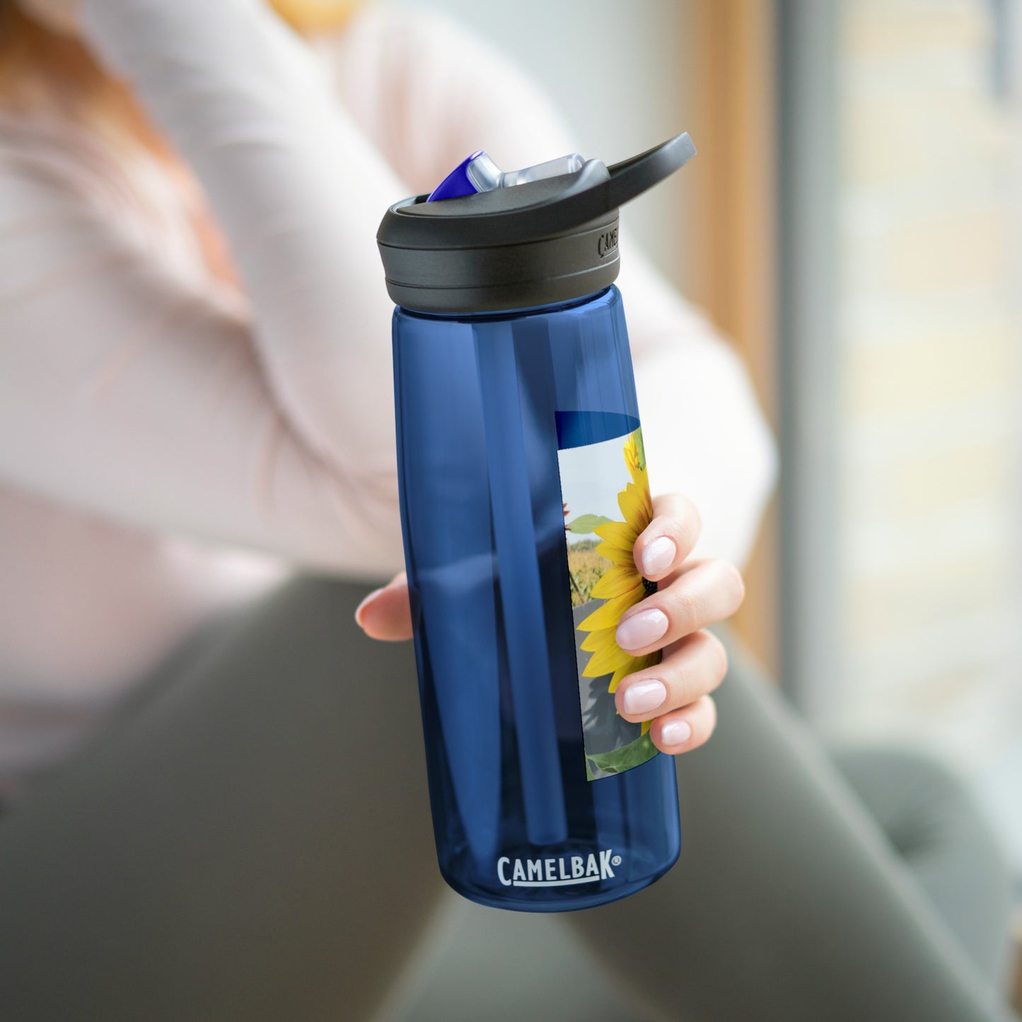 Happy Sunflower CamelBak Eddy®  Water Bottle, 25oz (Enchanted Exposures By Tammy Lyne)