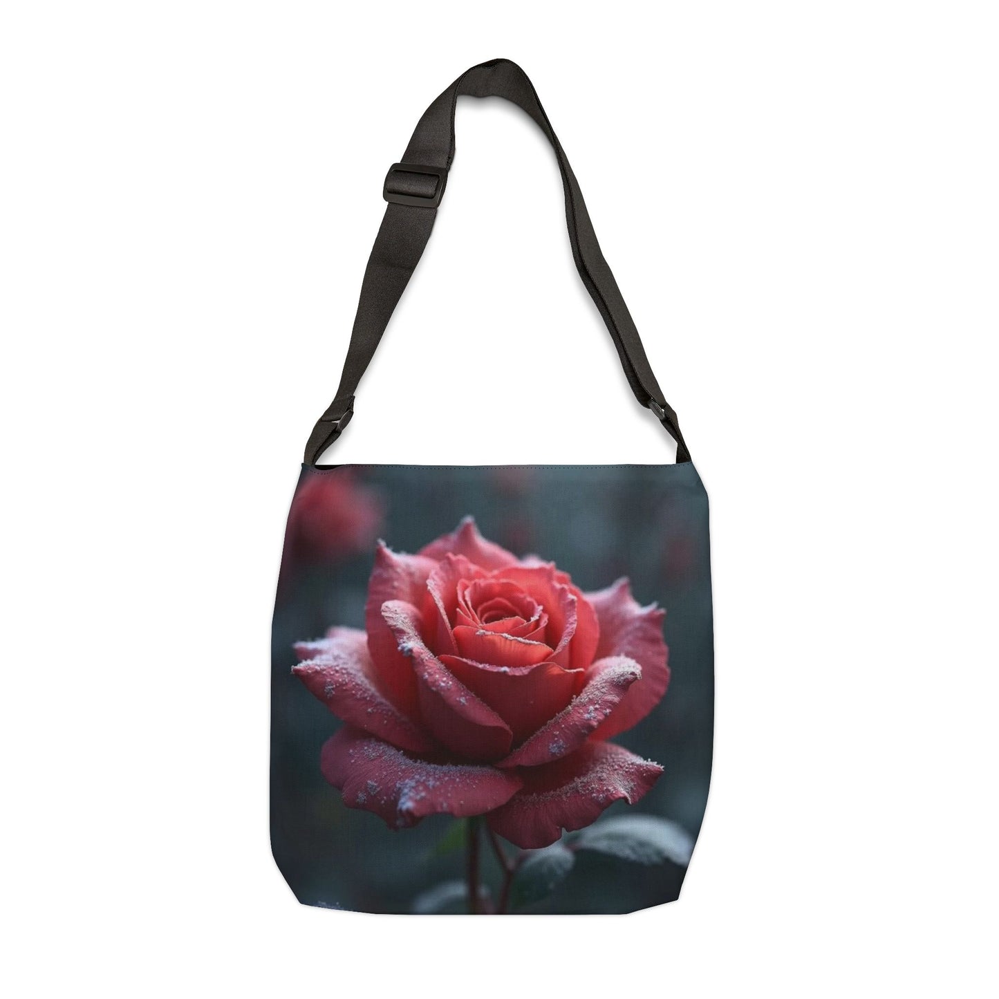 Frosted Rose Adjustable Tote Bag (ai B & J Collections) BLACK