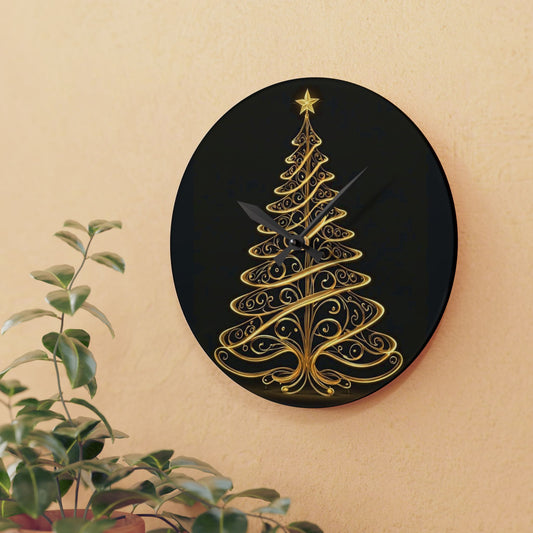 Golden Tree Wall Clock (ai B & J Collections)