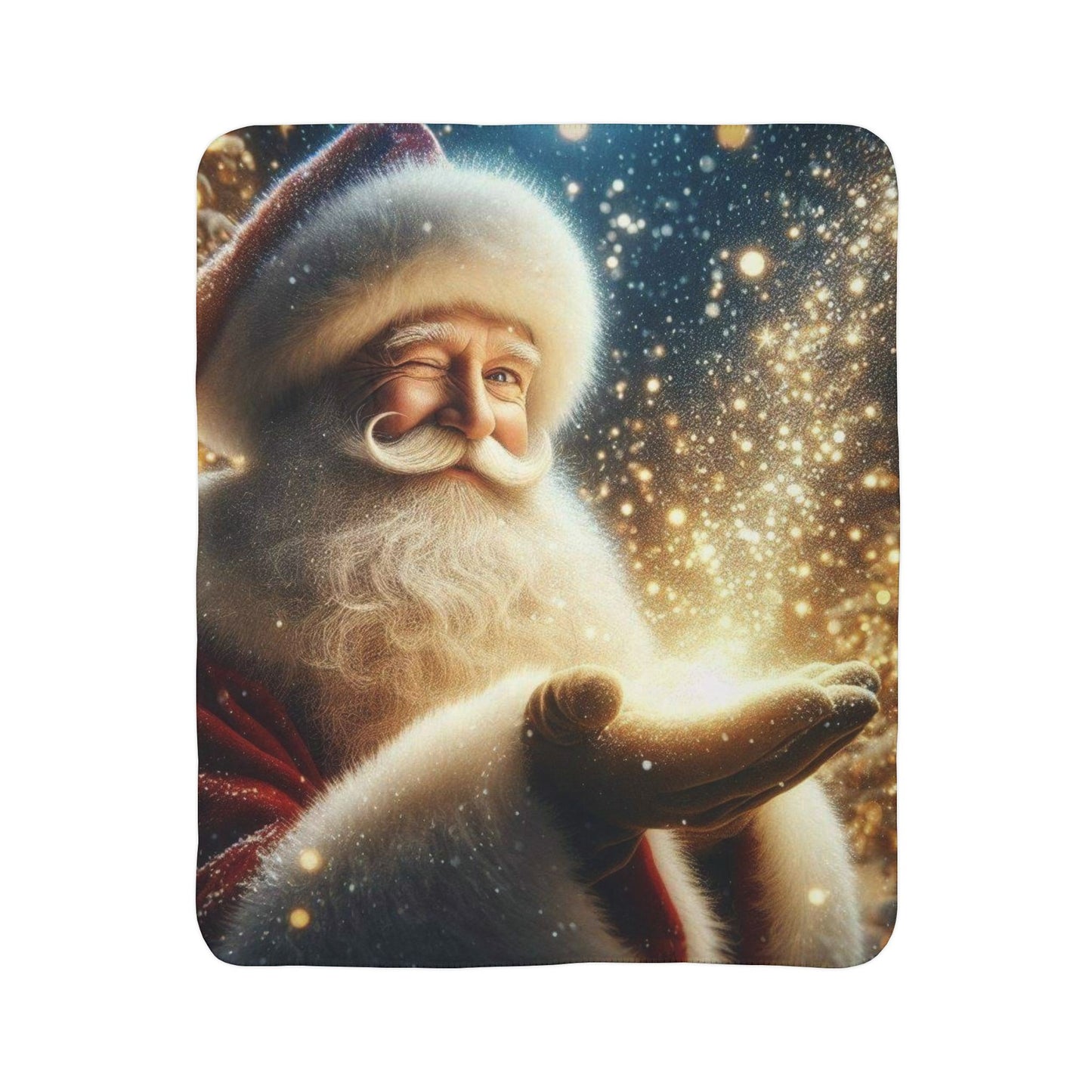 Santa Magic Fleece Sherpa Blanket (ai B & J Collections)