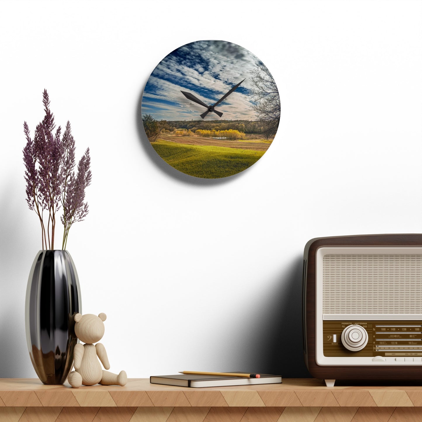 Rolling Clouds Sky Acrylic Wall Clock (SP Photography Collection)