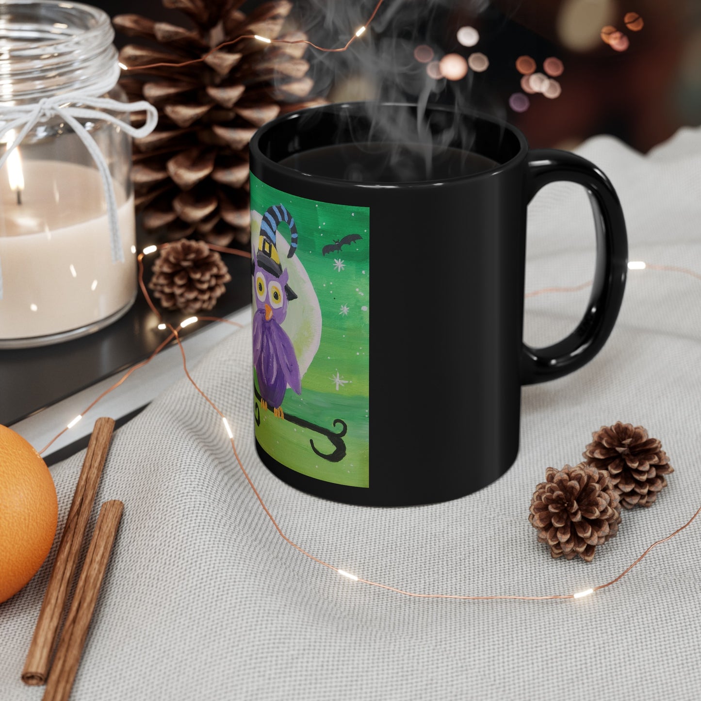 Night Owl 11oz Black Mug (Brookson Collection) BLACK