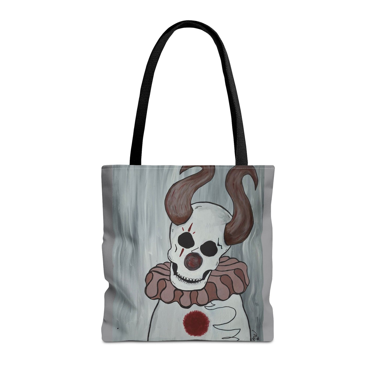 Toby The Clown Tote Bag (Peculiar Paintings Collection) LIGHT GRAY