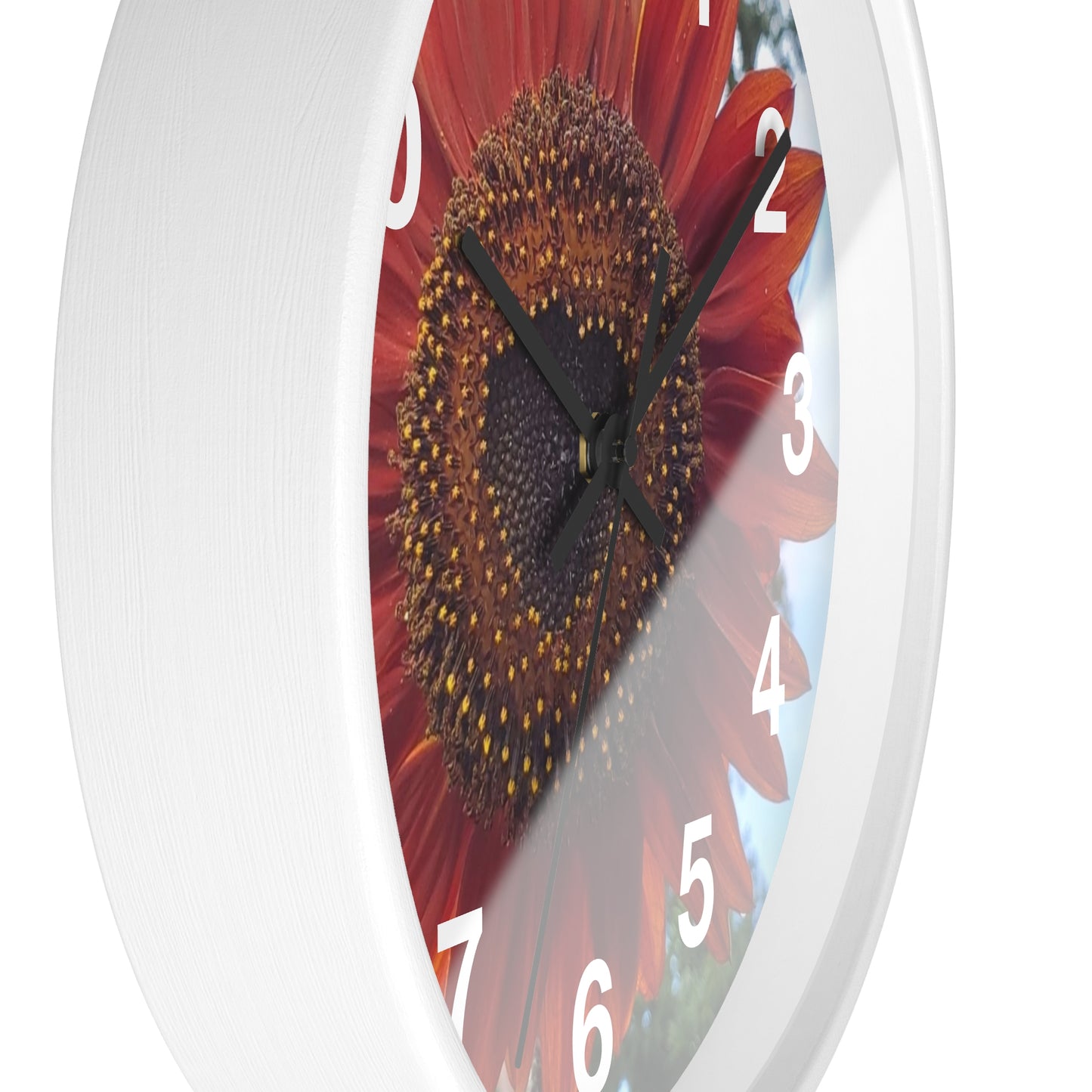 Heart Sunflower Wall Clock (Enchanted Exposures By Tammy Lyne)