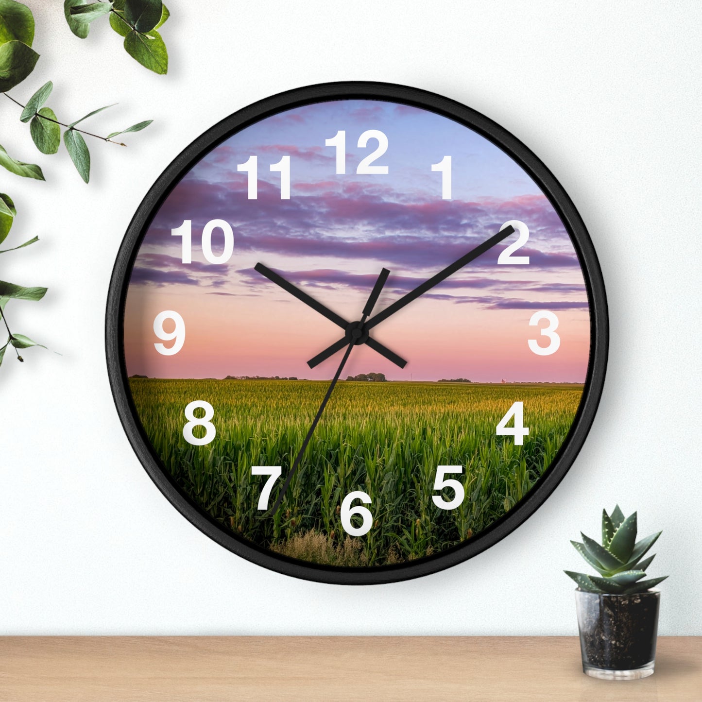 Corn Field Sunset Clock (SP Photography Collection)