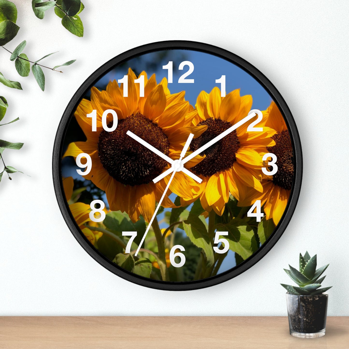 Bunched Sunflower Wall Clock (Custom Creations By Catelyn)