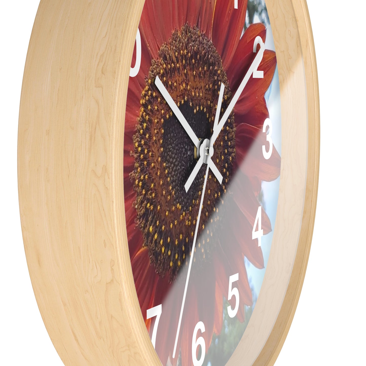 Heart Sunflower Wall Clock (Enchanted Exposures By Tammy Lyne)