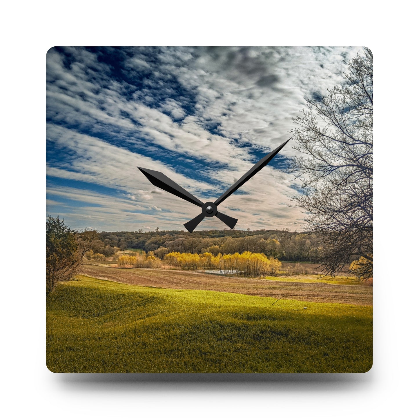 Rolling Clouds Acrylic Wall Clock (SP Photography Collection)