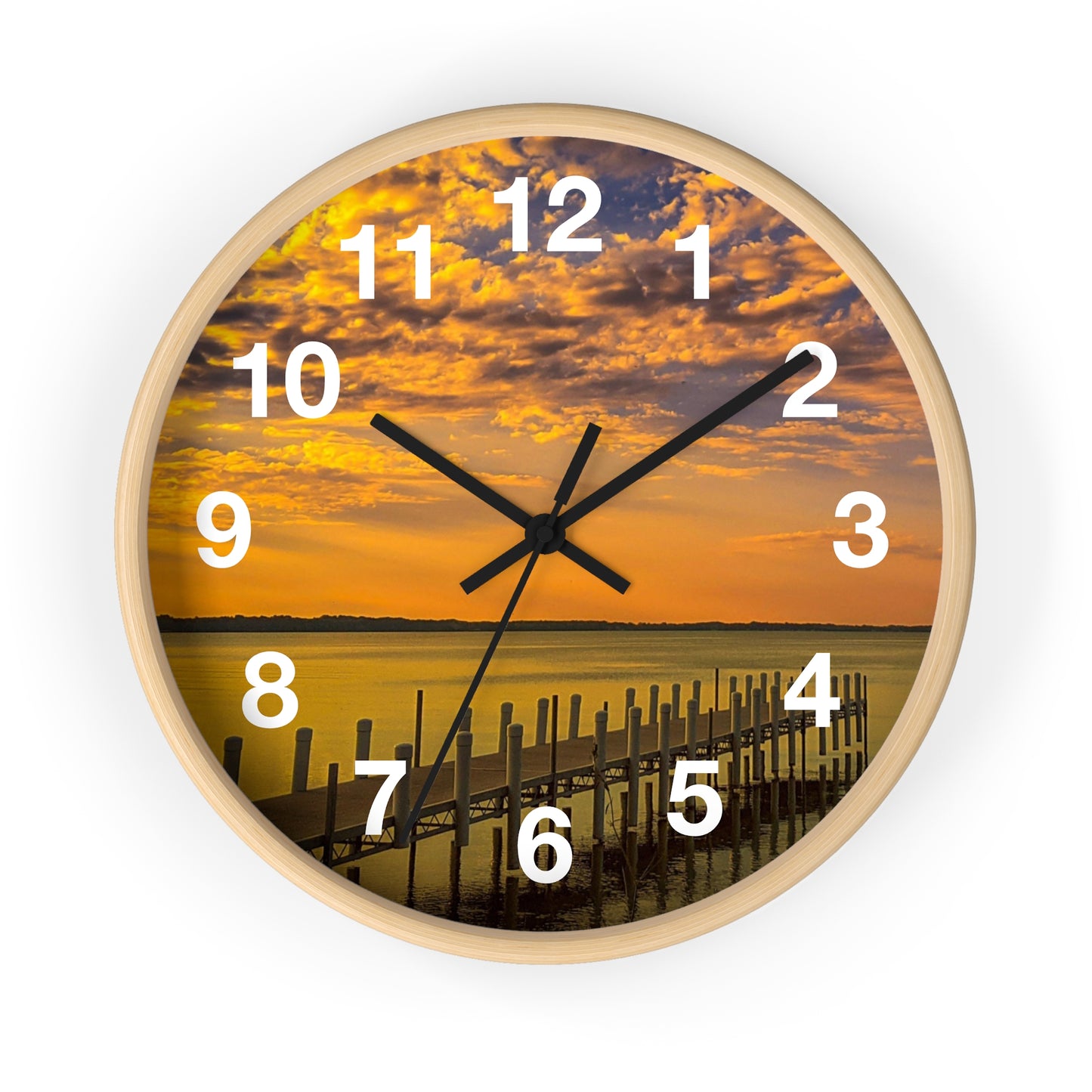 On the dock Wall Clock (SP Photography Collection)